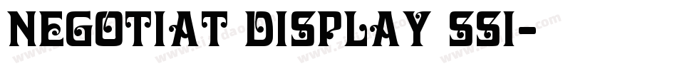Negotiat Display SSi字体转换
